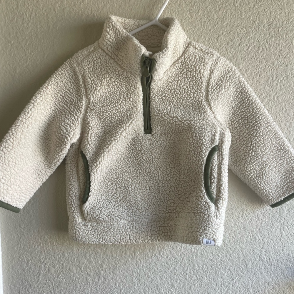 GAP Sherpa 1/2 zip 12-18 months